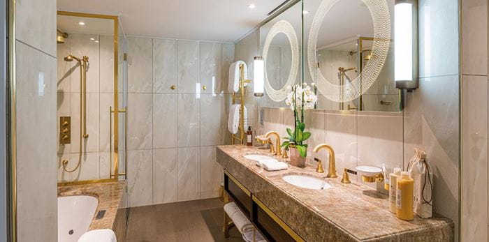 The Sidney De Haan Suite's opulent bathroom